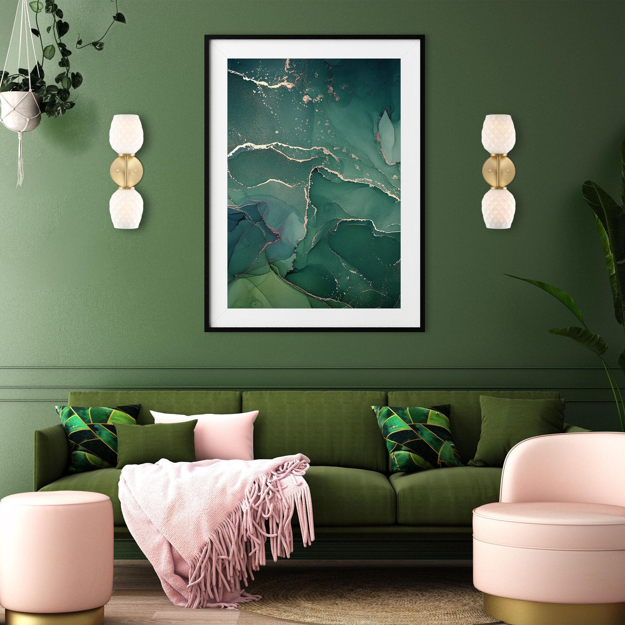 Dita 2 Light 5.25 inch Brushed Gold Wall Sconce Wall Light